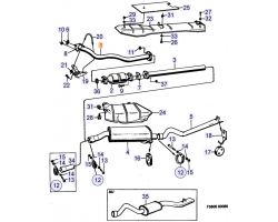 Exhaust Downpipe Single Tube SAAB 900 Turbo ´88-93 Vehicle Equipment: For Vehicles with Catalytic Converter