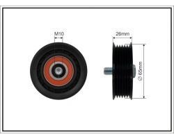 Umlenkrolle Keilrippenriemen Rolle Polyriemen SAAB 9-3 II 1.9 TiD 8V 1.9 TiD 16V 1.9 TTiD ab Modelljahr 2005 [A19DTR, Z19DT, Z19DTH, Z19DTR]