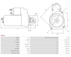 Starter Motor for SAAB 9-3 II '03- / 9-5 I '10- / 9-5 II -'10 Turbodiesel