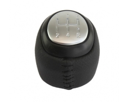 Leather Shift Knob + Emblem SAAB 9-3 II ´03-11 5-Gear Manual Transmission