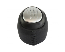 Shift Knob PU Leather + Emblem SAAB 9-3 II 2004-2012 , for Vehicles with 6-Gear Manual Transmission