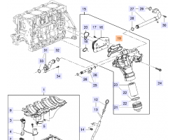 Dichtung Ölfiltergehäuse SAAB 9-5 II 1.6 turbo A16LET 2010-2011, OPEL Insignia A 1.6 turbo A16LET