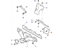 Wärmeschild / Hitzschild am Auspuffkrümmer OPEL Vectra Signum Speedster Zafira 2.0 turbo Z20NER Z20NET, Original-Ersatzteil 55556889