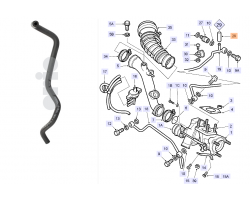 Kühlerschlauch Drosselklappenvorwärmung Wasserrohr - Turbolader SAAB 9-3 I / 9-5 I 2.0 turbo 2.3 turbo B205 B235 Vakuumschlauch