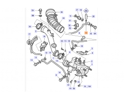 Coolant Pipe Turbocharger / Turbo Charger Pipe SAAB 9-5 I Cooling hose Connection between: Turbo charger intake