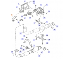 Bügel Halter Auspuff vorn OPEL Insignia A 2.8 V6 turbo A28NER A28NET, Original-Ersatzteil 55562545