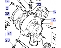 Turbolader Original SAAB 9-3 II 1.8t / 2.0t (B207E / B207L) Modelljahr 2006-2011