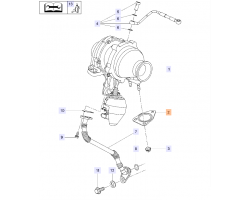 Dichtung Turbolader Turbo Turbineneinlass Lader / Abgaskrümmer Auspuffkrümmer OPEL Insignia A / Zafira 2.0 Turbodiesel A20DTH, Original-Ersatzteil - OE Nr. 55566283
