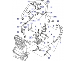 Crankcase Ventilation Hose / Hose Line SAAB 9-3 II 1.9 TTiD A29DTR Z19DTR 2008-, Genuine Part - Part #. 55567272