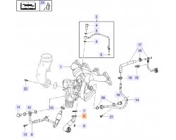 Hose Turbo / Return Pipe Oil Turbocharger OPEL / VAUXHALL Insignia A 1.6 turbo A16LET , Genuine Part 55574129