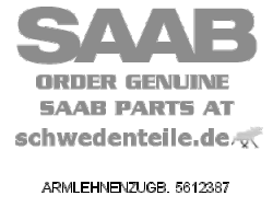 ARM REST COVER for SAAB, Genuine Part - Part #. 5612387