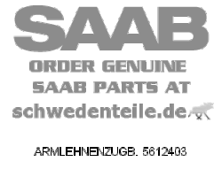 ARM REST COVER for SAAB, Genuine Part - Part #. 5612403