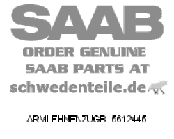 ARM REST COVER for SAAB, Genuine Part - Part #. 5612445