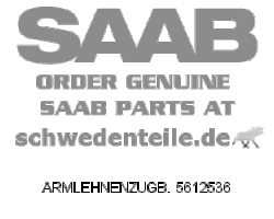 ARM REST COVER for SAAB, Genuine Part - Part #. 5612536