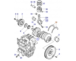 Druckring Kurbelwelle / Kurbelwellenrad SAAB 9-5 I 3.0 TiD D308L Original-Ersatzteil 