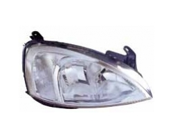 Scheinwerfer rechts chrome + Blinker weiss / prismatisch Opel Corsa C (Typ AL) 10/'00-02