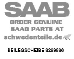 Unterlegscheibe, Schließzylinder für Heckklappe SAAB 900 I -1993 / 900 II 1994-1998, Original-Ersatzteil - OE Nr. 8289886