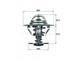 Thermostatsatz Thermostat 89°C für SAAB 90 / 99 / 900 I B201I B201TURBO, für kalte Märkte / Regionen,  Original-Ersatzteil - OE Nr. 8389512