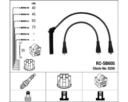 Zündkabelsatz Zündkabel-Satz Zündkabelkit SAAB 900 I 2.0 16V i und turbo B202 2.1 16V B212