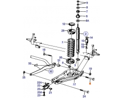 Screw Shock Absorber SAAB 900 I 1986-1993, Genuine Part - Part #. 8938466