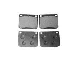 Front brake pads set SAAB 90 99 900 I -1987 (not ventilated brake discs, parking brake / hand brake effects on front brake / front axle)