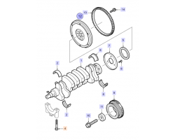 Schraube Kurbelwelle OPEL Astra Signum Vectra Zafira 1.8i 16V Z18XE, Original-Ersatzteil 90215694