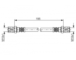 Bremsschlauch Hinterachse links rechts OPEL Kadett E / Corsa A / Corsa B / Ascona C / Vectra A / Vectra B / Omega A / Astra F / Tigra / Calibra A