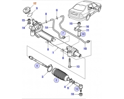 Dichtung Lenkgetriebe Servolenkung / Dichtung Servolenkgetriebe SAAB 9-5 I 1.9 TiD 2.0 turbo 2.3 turbo 2.2 TiD Z19DTH B205 B235 D223L, Original-Ersatzteil - OE Nr. 90495811