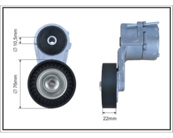 Drive Belt Tensioner complete (v-ribbed) SAAB 9-3 II 2004- 1.8i 122hp