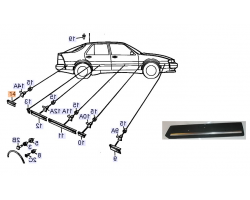 Zierleiste hinten rechts SAAB 9000 CS CSE ´92-98