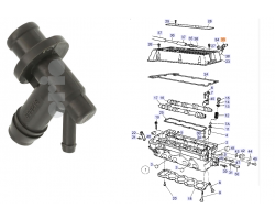 Anschlussstutzen Kurbelgehäuseentlüftung Ventildeckel / Nippel Zylinderkopf SAAB 9000, Original-Ersatzteil - OE Nr. 9126566