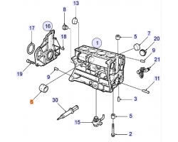 Buchse / Lager Ausgleichswelle hinten Motorblock SAAB 9000 4-Zyl. / 900 II 4-Zyl ´94-98 / 9-5 I 4-Zyl.Benziner B205 B235 B204 B234