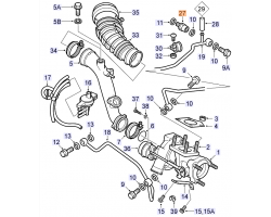 Nippel Turbolader Turbo Lader SAAB 9-3 I 2.0 turbo 2.3 turbo B205 B235 1999-2003, Original-Ersatzteil - OE Nr. 9180597