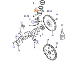 Kolben Klasse B SAAB 9-5 I 2.3 turbo B235 Modelljahr 1998-1999