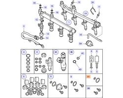 O-Ring Kit Fuel Rail Fuel Injector OPEL / VAUXHALL Vectra C Signum Zafira 2.0 turbo up to Model Year 2006, Z20NER Z20NET, Genuine Part 9198980