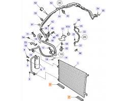 Halter Wasserkühler links SAAB 9-3 II 2.8 V6 turbo B284 / 1.9 TTiD A19DTR Z19DTR, Original-Ersatzteil - OE Nr. 9202137