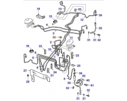 Klemme Klammer Bremsleitung SAAB 9-3 II, Original-Ersatzteil - OE Nr. 92152161