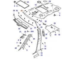 Clip Befestigung Klemme Verkleidung Dachhimmel SAAB 9-3 II 2003-2014, Original-Ersatzteil - OE Nr. 92152257