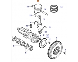 Piston Standard Size SAAB 9-3 II 1.9 TTiD A19DTR Z19DTR, Piston Class: A , Scope of Delivery: 1x Piston, without Piston Rings