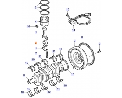 Con. Bearing for 1 Piston Standard Size SAAB 9-3 I 9-3 II 9-5 I 2.2 TiD D223L, Genuine Part - Part #. 93170296