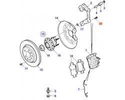 Screw with Washer for Bracket / Carrier Brake Caliper SAAB 9-3 II 2003-2014, replaces Genuine Part - Part #. 93171776