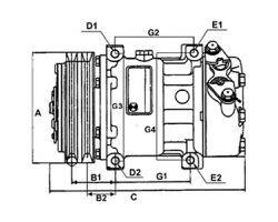 AC Compressor OPEL / VAUXHALL Vectra C / Signum CADILLAC BLS