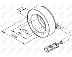 Spule für Magnetkupplung für Klimakompressor AC Kompressor Klima-Kompressor OPEL Vectra C / Signum CADILLAC BLS