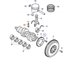 Connecting Rod Bolt / Screw SAAB 9-3 II 1.9 TiD Z19DT Z19DTH, Genuine Part - Part #. 93178370