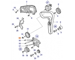 Mutter Kettenrad M14X1.5 SAAB 9-3 II 1.9 TiD / 1.9 TTiD Z19DT Z19DTR A19DTR A19DTR / 9-5 II 2.0 TiD 2.0 TTiD A20DTH A20DTR