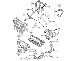 Unterdruckschlauch EGR-System Schlauch AGR System Abgasrückführungssystem OPEL  Astra Signum Vectra Zafira 1.9 Turbodiesel CDTI 16V Z19DTH CADILLAC BLS 1.9D 1.9 D SAAB 9-3 II 1.9 TiD 16V / 9-5 I 1.9 TiD GM 93181902 OPEL 5851702