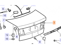 Boot Lid / Trunk Lid / Tailgate / Tail Gate SAAB 9-5 I Sedan / 4-Door Model Year 2006-2010