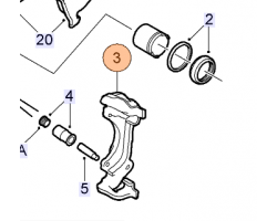 Halter Bremssattel vorne 17