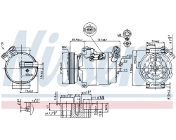 Kompressor Klimaanlage SAAB 9-3 II 2.8 V6 turbo 2006-2009 OPEL Vectra C Signum 2.8 V6 turbo