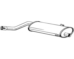Hauptschalldämpfer / Schalldämpfer Auspuff SAAB 900 2.0 turbo 16V Modelljahr 1984-1993